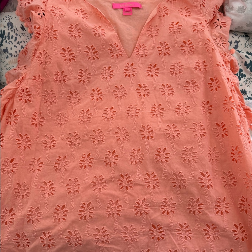 Lilly Pulitzer Astara Orange/Peach Eyelet Women's Topping